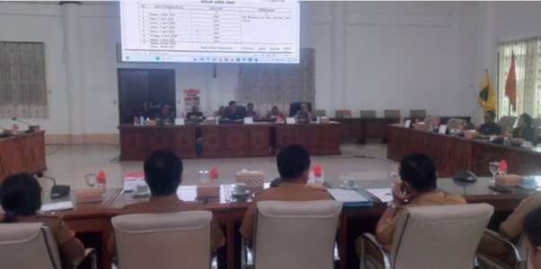 Dprd Kabupaten Barito Selatan (barsel) Bersama Pemkab Barsel Melakukan Koordinasi Untuk Menetapkan Agenda Kegiatan Masa Sidang Kedua Bulan April 2025