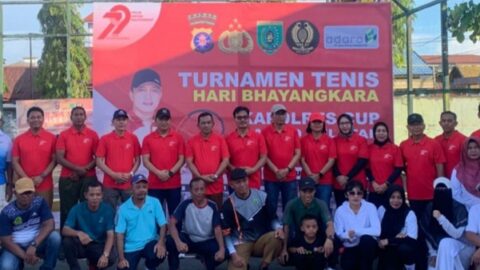 Ketua Dprd Kabupaten Barito Selatan (barsel), Kalimantan Tengah, Farid Yusran Menghadiri Pembukaan Turnamen Tenis Kapolres Cup