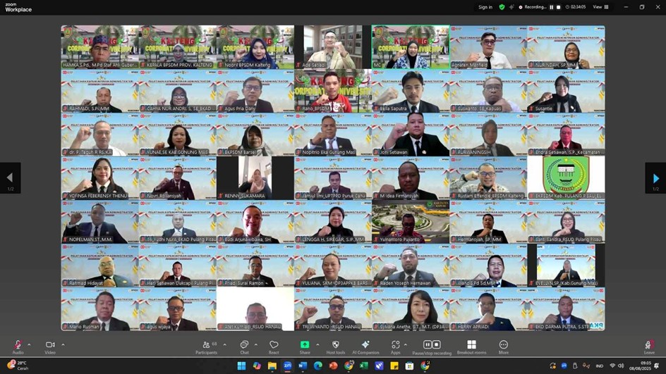 Pemerintah Provinsi Kalimantan Tengah melalui Badan Pengembangan Sumber Daya Manusia (BPSDM) secara resmi membuka Pelatihan Kepemimpinan Administrator (PKA) Angkatan I Tahun 2025