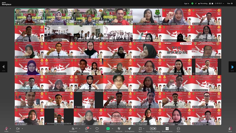 pembukaan Pelatihan Dasar (LATSAR) Calon Pegawai Negeri Sipil (CPNS) Golongan II dan III Gelombang V dan VI Tahun 2025, yang digelar secara daring