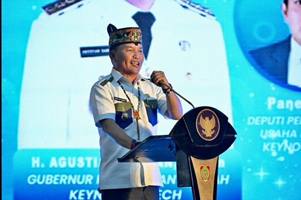 Gubernur Kalteng H. Agustiar Sabran saat menyampaikan sambutan di Harkopnas ke-78.